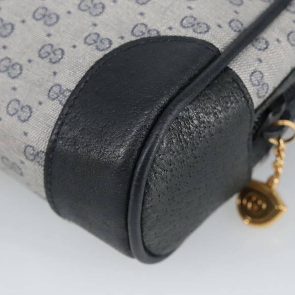 GUCCI Micro GG Supreme Clutch Bag PVC Navy Gold 014 89 0094 Auth 99300 - Picture 15 of 16